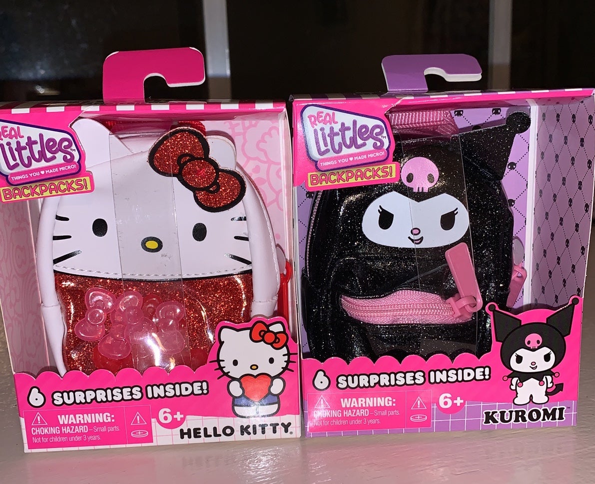 Real Littles Hello Kitty Sanrio Kuromi Backpacks Stationary Set