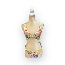 PQ SWIM Pilyq Oasis Reversible Drew Knot Bikini Set Size L Top and Sz S Bottoms