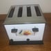Vintage MCM Working Toastmaster Toaster D154 WH Fruit Pattern 4 Slice Retro. Ex