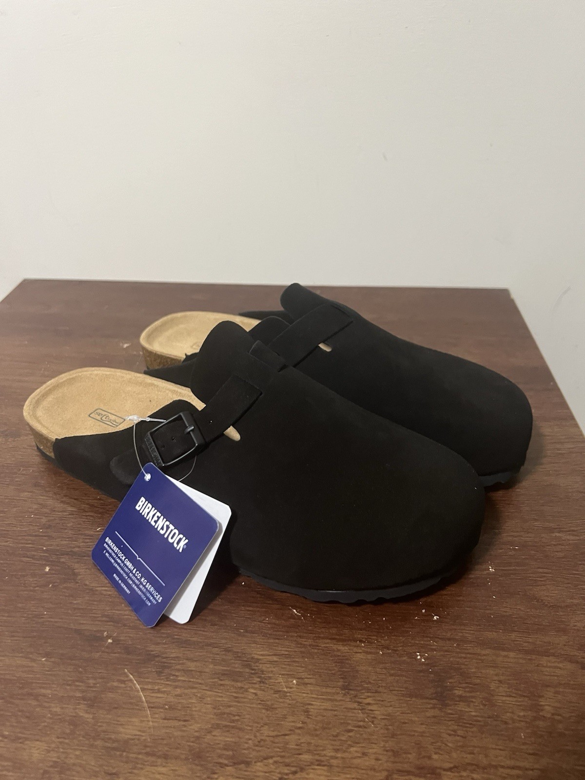 NEW Birkenstock Boston Clog Soft Footbed Suede Leather Size 10 Mens