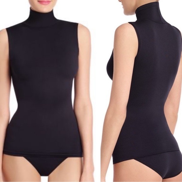 NWT Commando Minimalist Sleeveless Turtleneck Top in Black