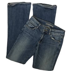 VINCE Flare Leg Eclipse Wash Whiskered Faded Stretch Denim Jeans Womens Sz 24