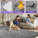 Light Grey Area Rug, 8' x 10' Soft Fluffy Area Rugs for Living Room Bedroom Kids