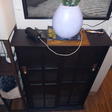 Black bookshelf