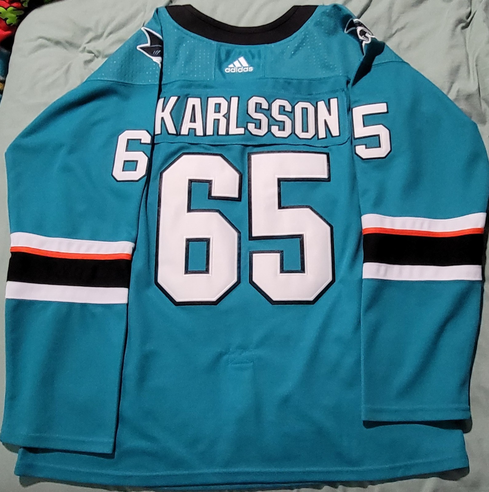 Erik Karlsson San Jose Sharks Adidas Climalite Authentic Jersey