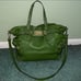 Michael Kors Large Green Tote Purse- leather shoulder bag/crossbody