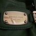 Michael Kors Large Green Tote Purse- leather shoulder bag/crossbody