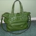 Michael Kors Large Green Tote Purse- leather shoulder bag/crossbody