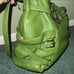 Michael Kors Large Green Tote Purse- leather shoulder bag/crossbody