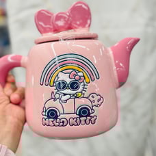 Hello kitty Tea Pot Ceramic Blue Sky Claywork