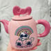 Hello kitty Tea Pot Ceramic Blue Sky Claywork