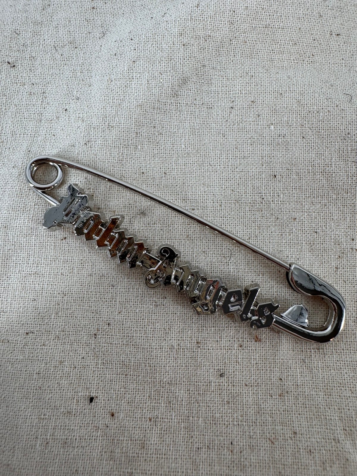 PALM ANGELS SAFETY PIN SILVER 3”