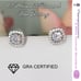 1 ct GENUINE MOISSANITE DIAMOND 18KG/925 halo earrings studs