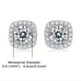 1 ct GENUINE MOISSANITE DIAMOND 18KG/925 halo earrings studs