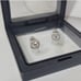 1 ct GENUINE MOISSANITE DIAMOND 18KG/925 halo earrings studs