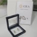 1 ct GENUINE MOISSANITE DIAMOND 18KG/925 halo earrings studs