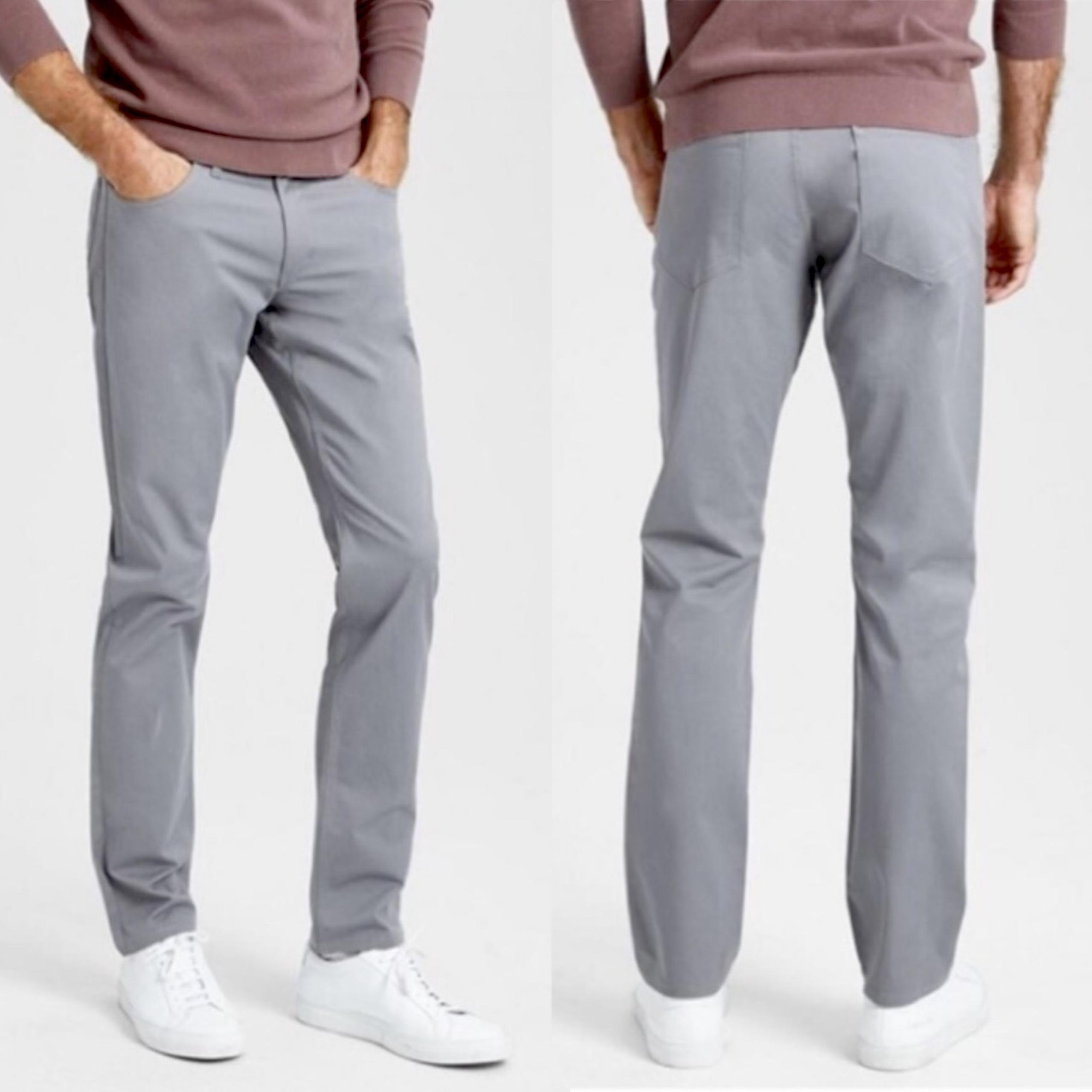 THEORY Haydin Writer Straight Twill Pants Business Casual Preppy Stretch Gray 33