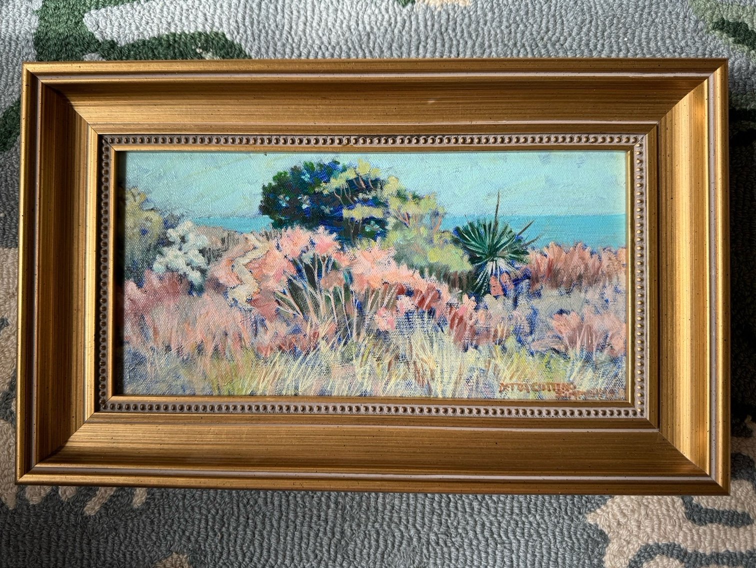 Signed & Framed Detta Cutting Zimmerman Oil on Canvas – Folly Beach, S.C.