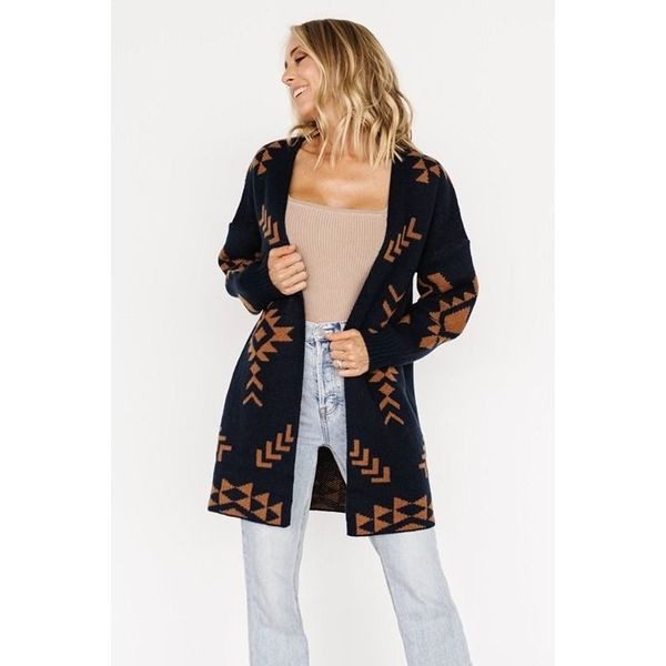 Baltic born Hays Oversized Cardigan Navy L NWOT