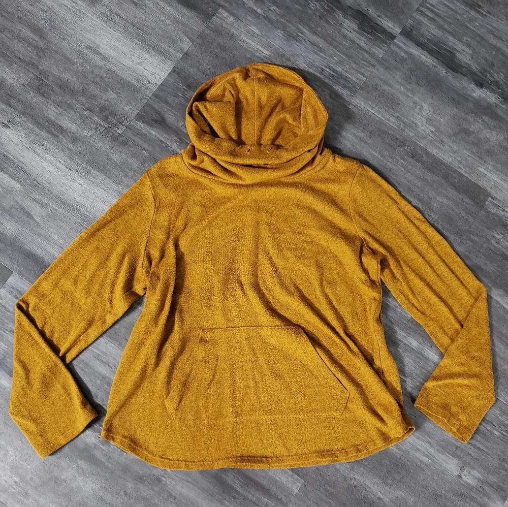 Burnt Orange Iris Cowl Neck Sweater