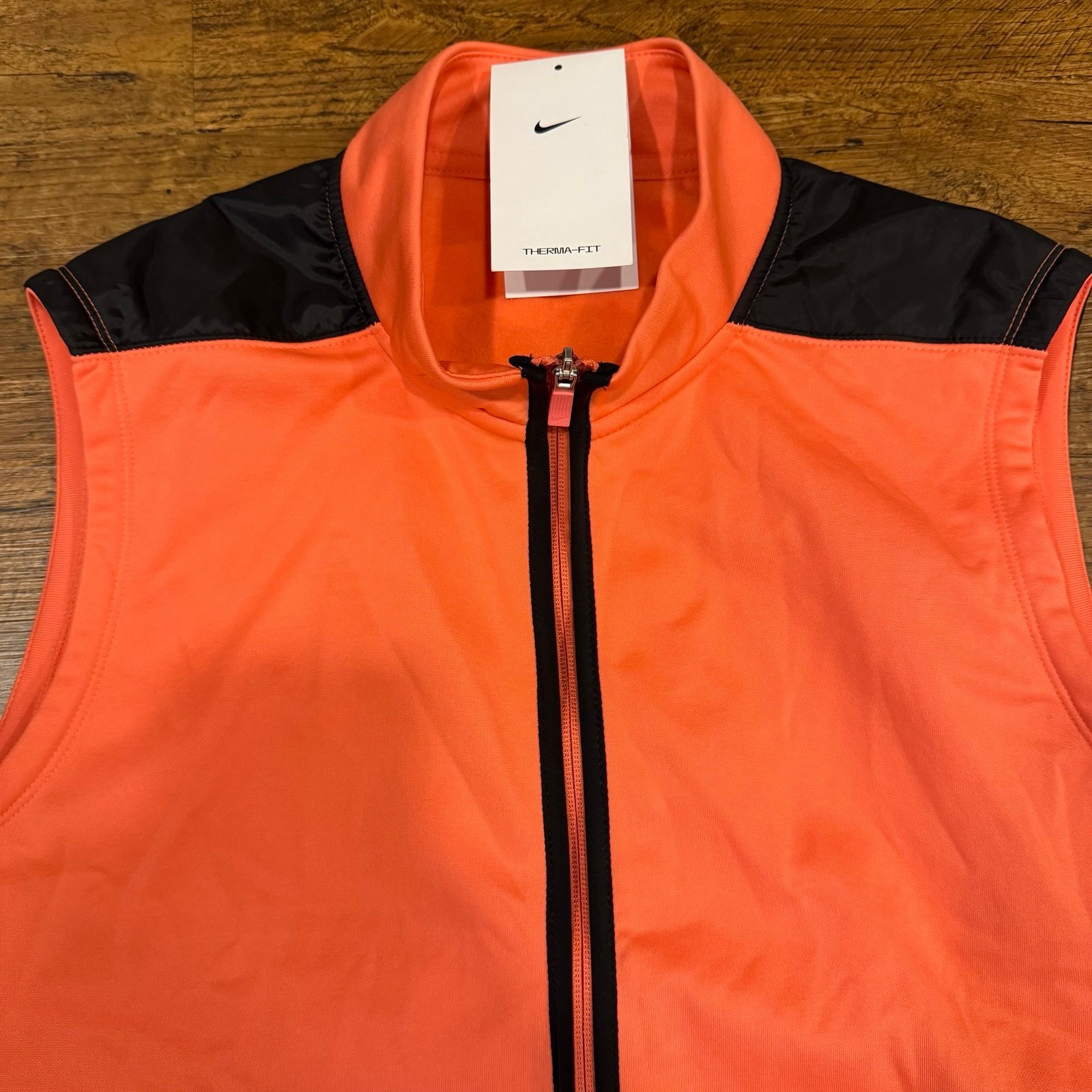 Nike Therma-Fit Peach Casual Golf Performance Full Zip Victory Vest Jacket Men L