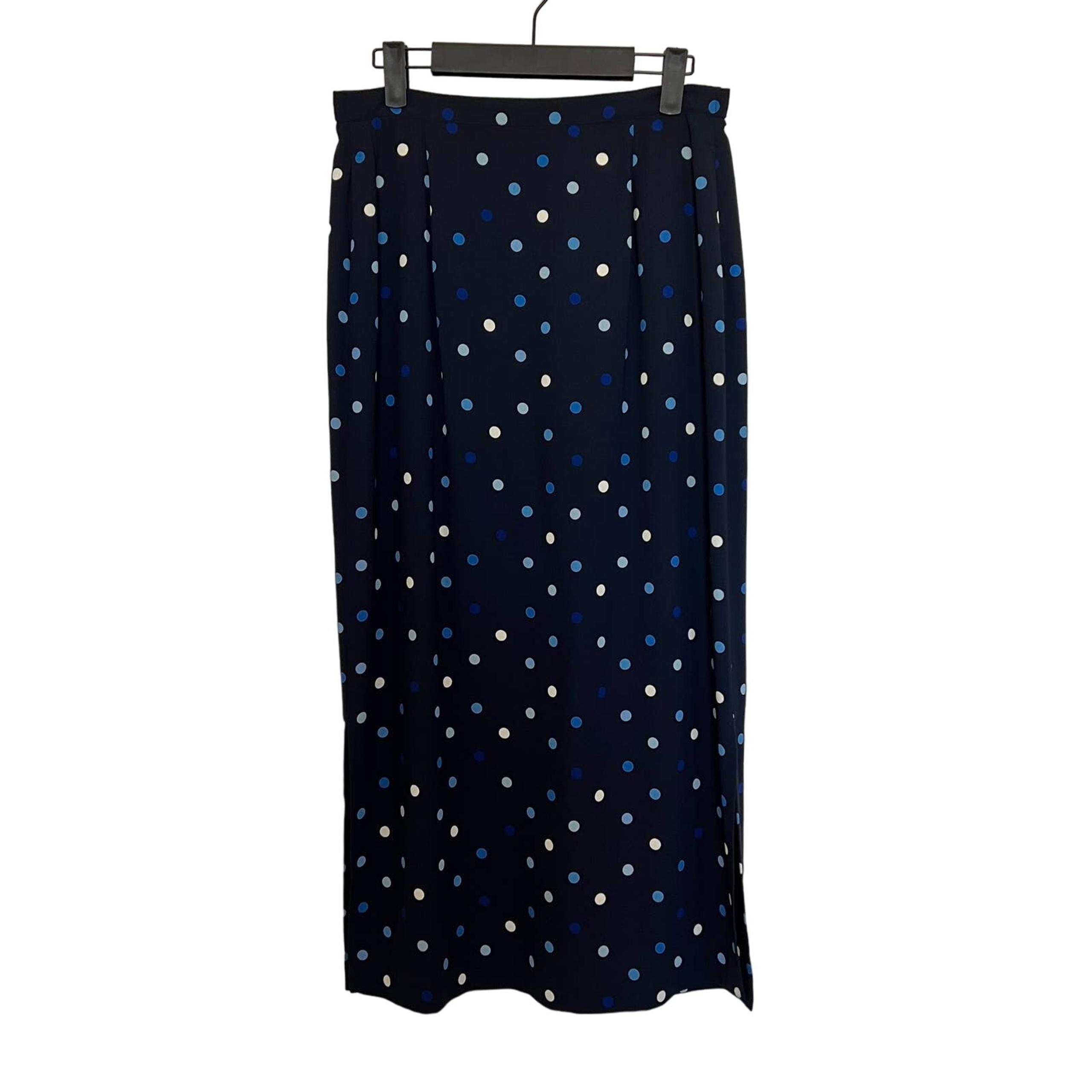 Pendleton Navy Polka Dot Midi Skirt Size 8