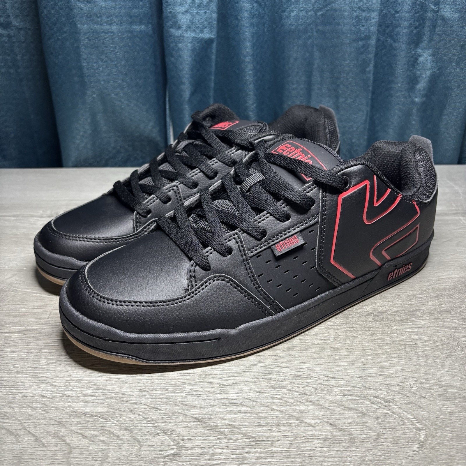 Y2K ETNIES Casper SKATEBOARD TRAINER SNEAKER MEN SHOES BLACK/RED SIZE 10.5