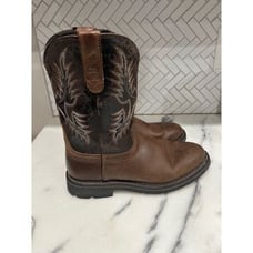 Ariat Sahara Pull-On Roper Toe Work Boots for Men 10.5 D