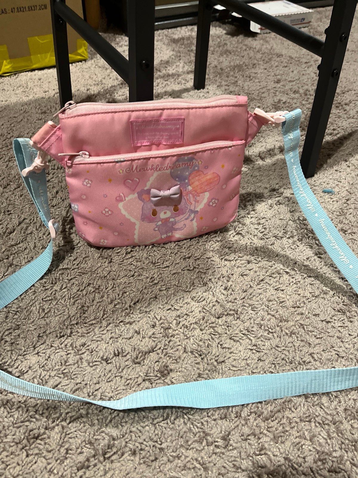 Kawaii Sanrio Mewkledreamy pink crossbody shoulder bag