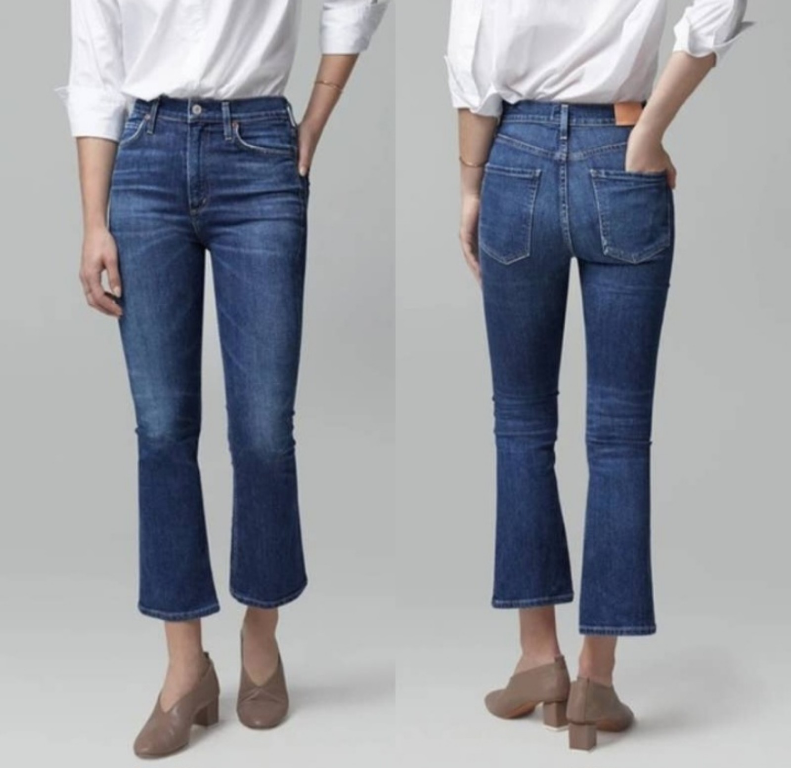 Citizens of Humanity Demy Cropped Flare Denim Jean Size 28 Kick