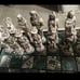 Vintage Antique Maya vs. Spanish Conquistadors Chess Set