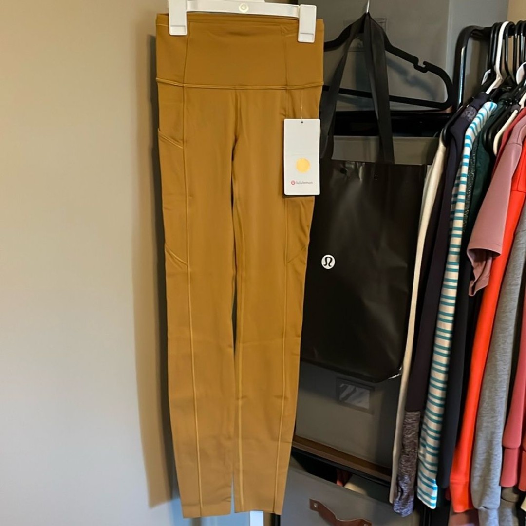 NWT Lululemon Fast and Free High-Rise Tight 28 Brushed Sz 2 Spiced Bronze