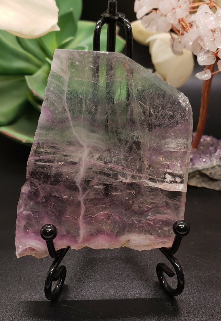 Incredibly TRANSPARENT RAINBOW FLUORITE Slab/ Mesmerizing Dreamy Light Colors