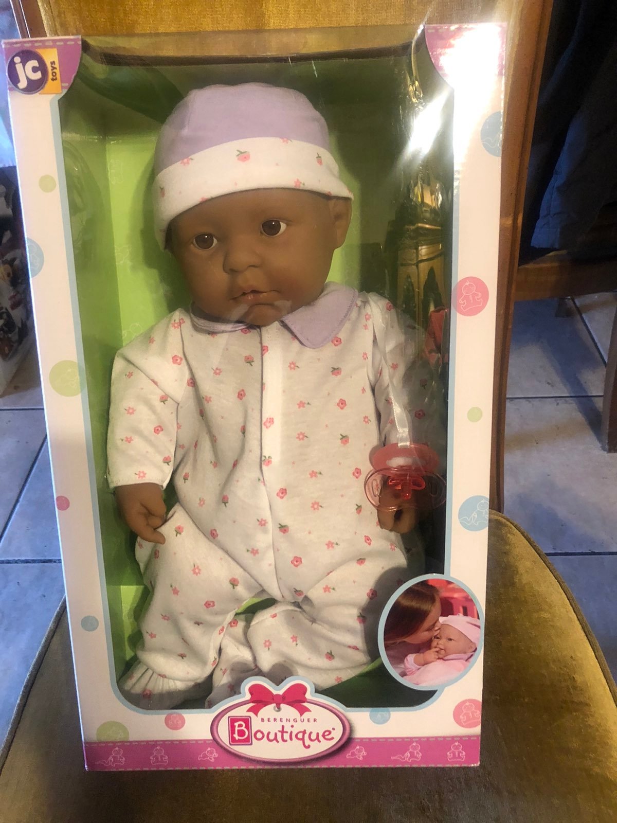 JC Toys African American La Newborn 15.5 Boutique