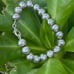 Vintage sterling silver 925 beaded ball bead link bracelet 7.25”