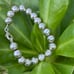 Vintage sterling silver 925 beaded ball bead link bracelet 7.25”