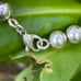 Vintage sterling silver 925 beaded ball bead link bracelet 7.25”