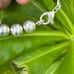 Vintage sterling silver 925 beaded ball bead link bracelet 7.25”