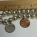Vintage sterling silver 925 beaded ball bead link bracelet 7.25”
