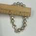 Vintage sterling silver 925 beaded ball bead link bracelet 7.25”