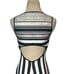 Clover Canyon white black blue print bodycon mini dress size Medium