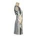 Clover Canyon white black blue print bodycon mini dress size Medium