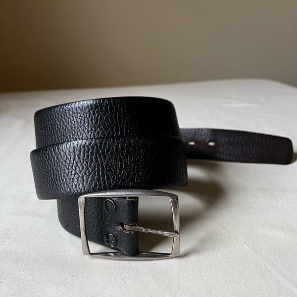 年末のプロモーション特価！ Belt Leather Reversible Vintage Black Silver Removable Brown 小物