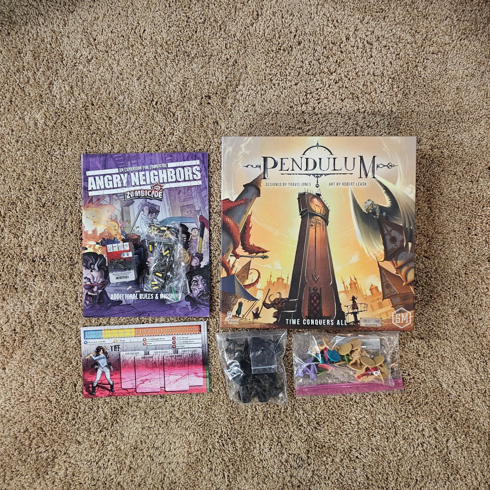 *FREE SHIP* Zombicide: Angry Neighbors Expansion (No Tiles) + Free Pendulum Game