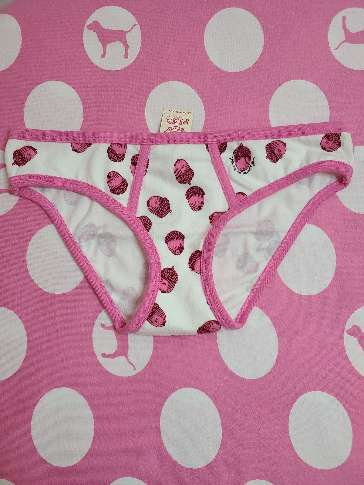 NWT Rare VTG VS PINK Extra Low Rise Graphic Cotton Boy Bikini Panty Size Sm