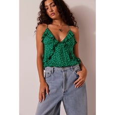 Free People Intimately Bella Babe Bodysuit in Green Combo Size X-Small NWT