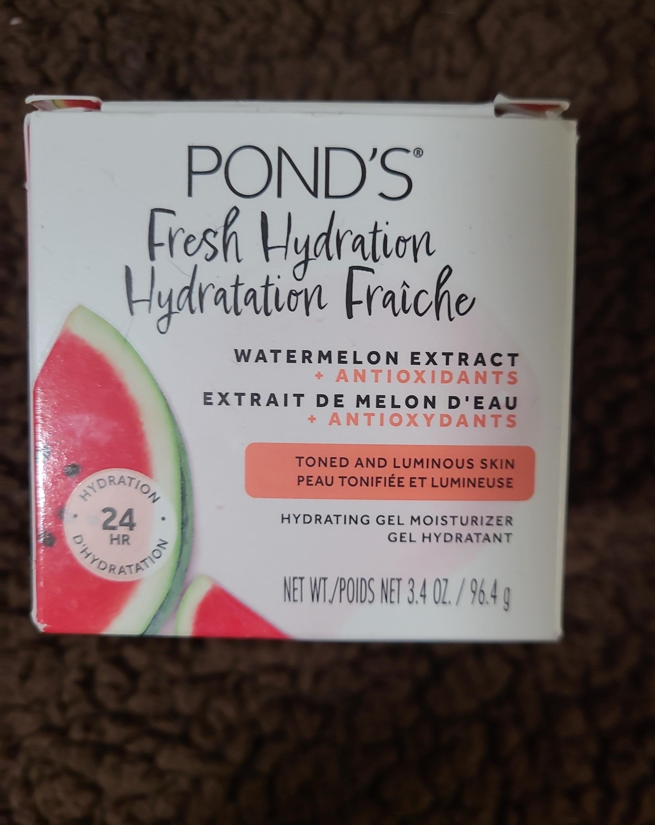 Ponds fresh hydration watermelon extract hydrating gel moisturizer 24-hour hydra