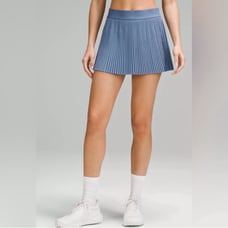 Lululemon Varsity HR Pleated Tennis Skirt Trending Colour Oasis Blue Sz 8