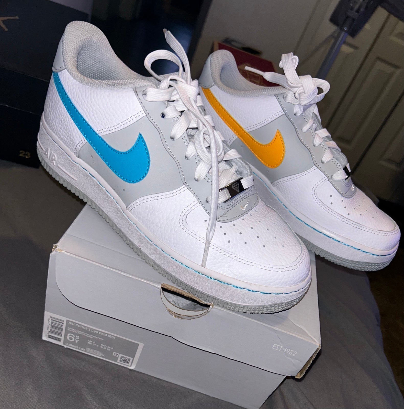 NBA x Air Force 1'07 LV8 EMB GS '75th Anniversary Spurs'