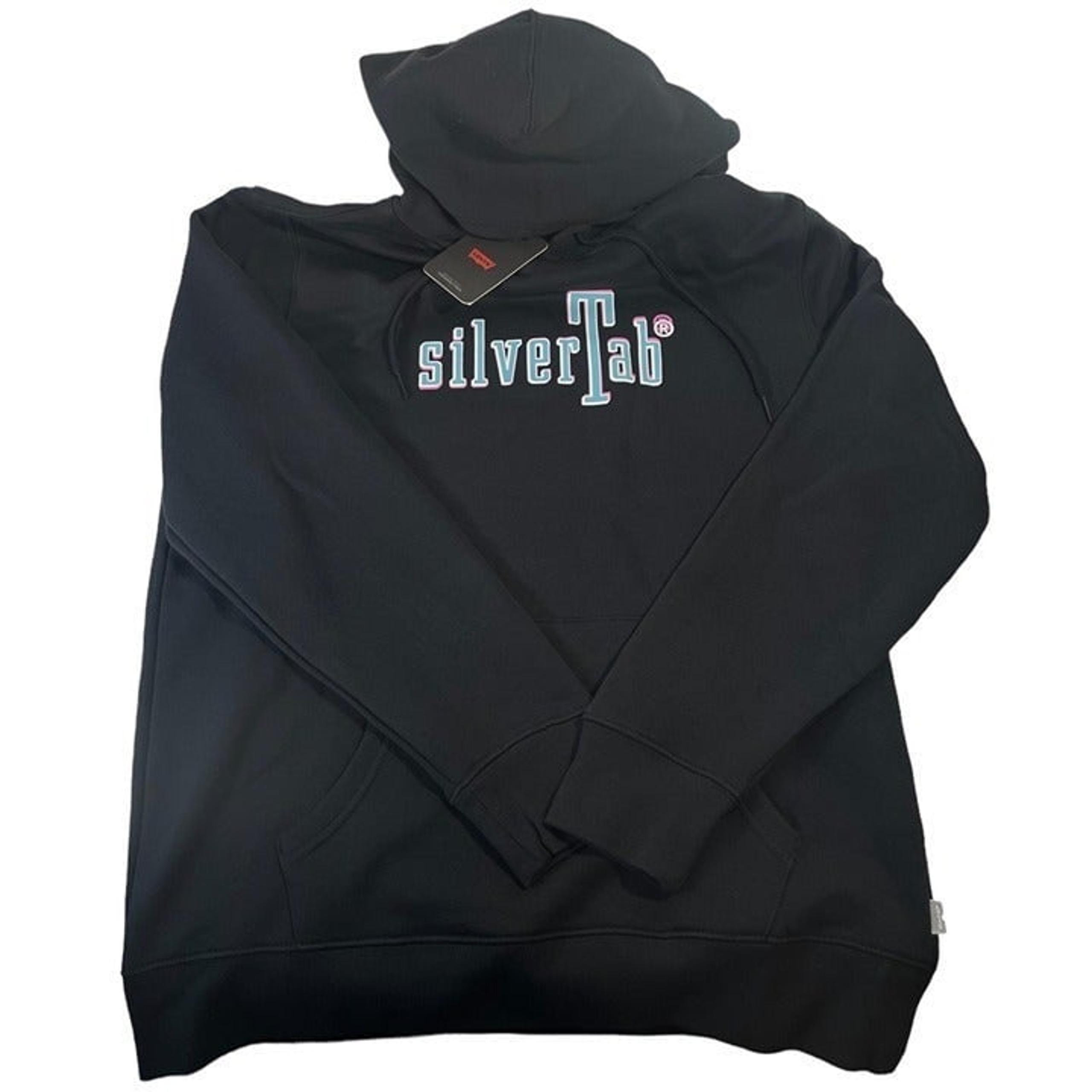 Levis Hoodie Silvertab Black Hoodie Mens Hoodies Retro Levi’s Hoodie Mens Medium